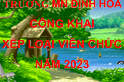 TRƯỜNG MẦM NON ĐINH HÓA CÔNG KHAI KẾT QUẢ ĐÁNH GIÁ XẾP LOẠI VIÊN CHỨC NĂM 2023